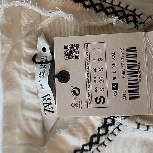 NWT Zara Embroidered Tunic Top, Size S - Picture 7 of 7